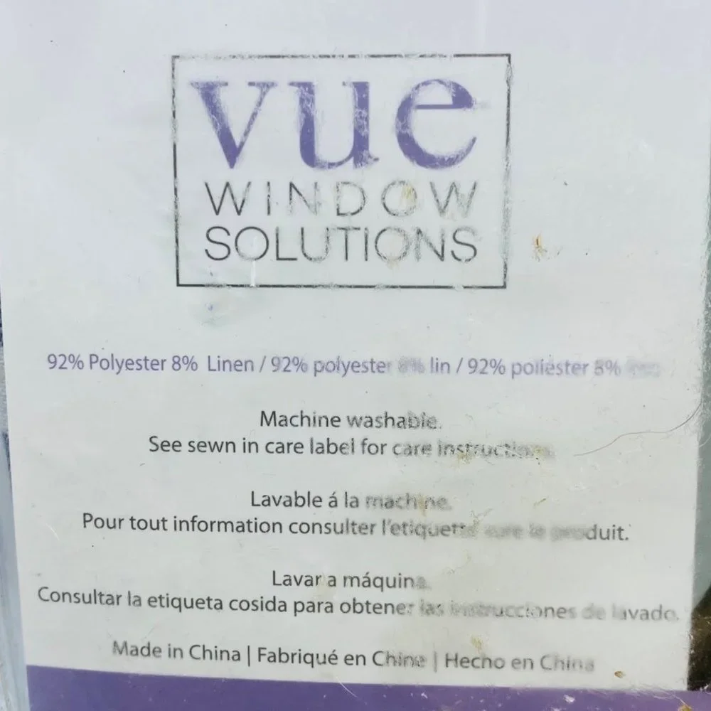 Vue Window Solutions Vinstra Tier Pair in Indigo Curtains 2”x26”x45” Linen Blend